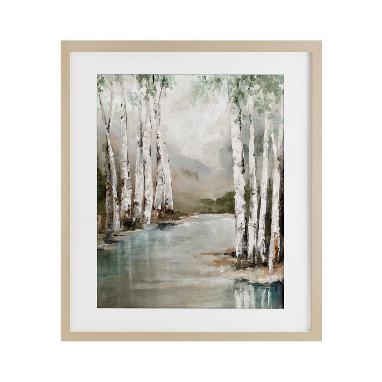 Stupell Industries Veil Of Silver Trunks Framed Print Under Glass, design by Luna Mavis
